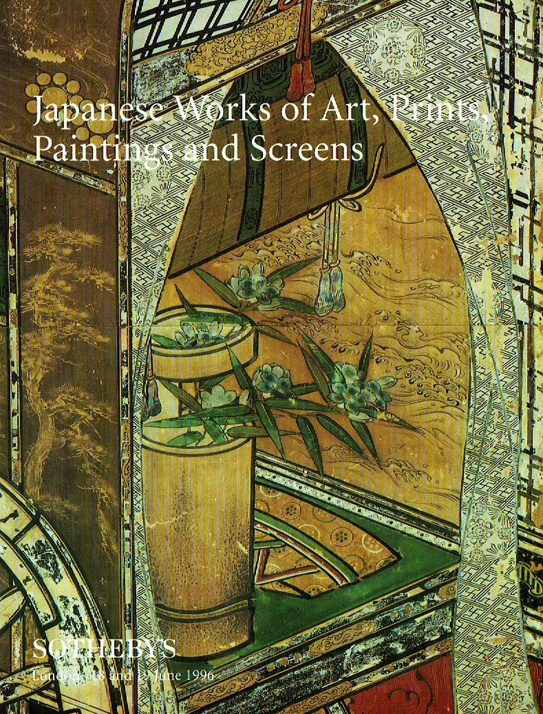 Sothebys & 19th June 1996 Japanese Works of Art, Prints, Painting (Digital Only)