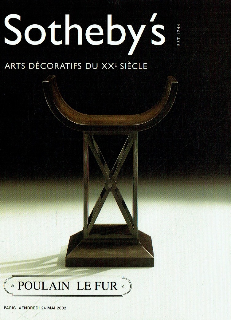 Sothebys May 2002 20th Century Decorative Arts (Digital Only)