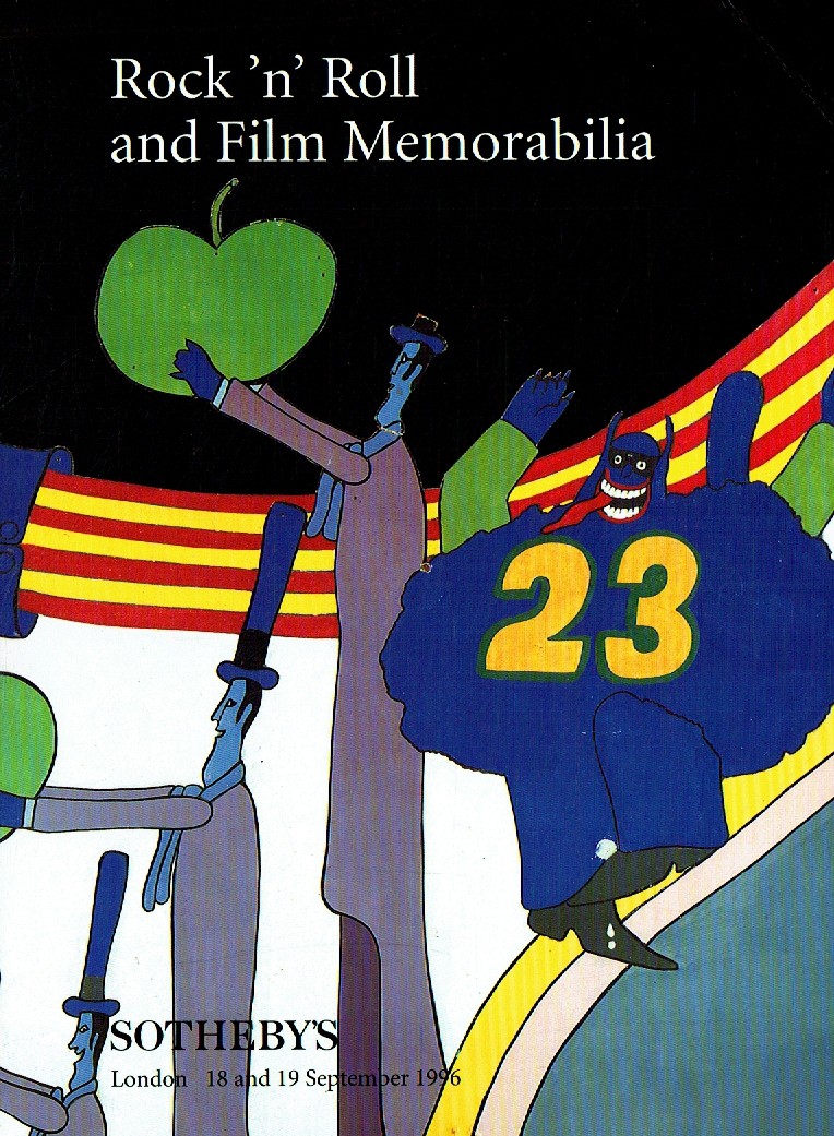 Sothebys September 1996 Rock n Roll and Film Memorabilia (Digital Only)