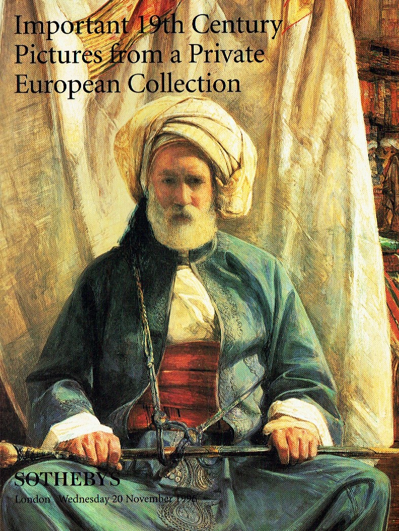 Sothebys 1996 Important 19th Century Pictures European Collection(Digital Only)