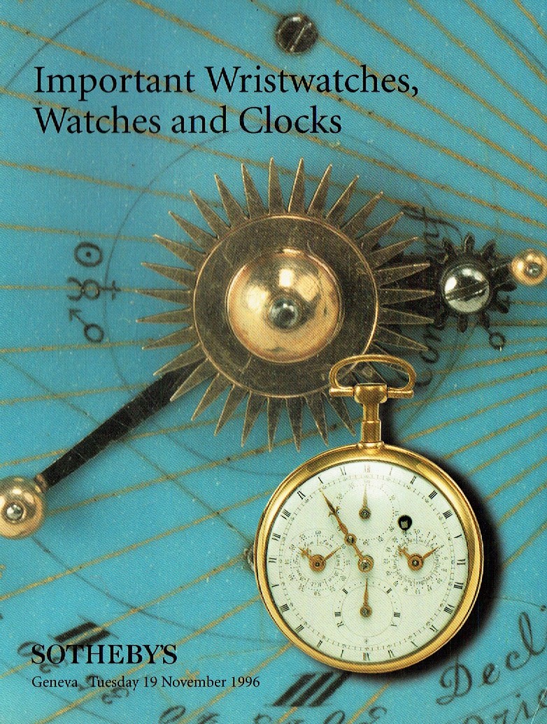 Sothebys November 1996 Important Wristwatches, Watches & Clocks (Digital Only)
