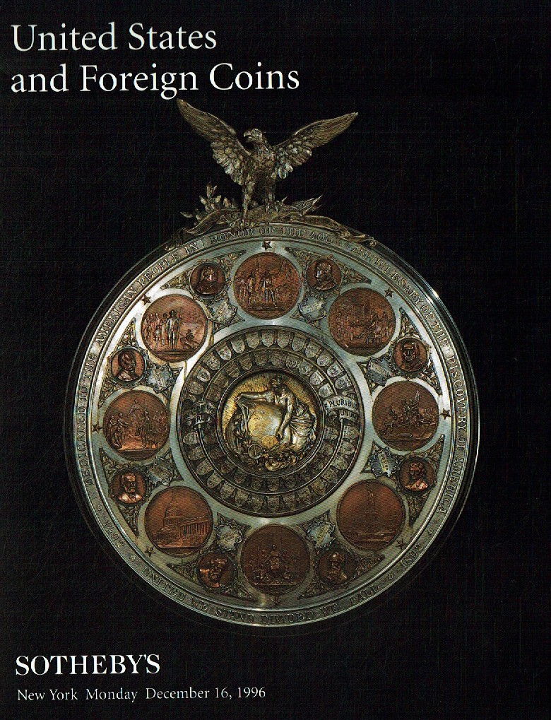 Sothebys December 1996 United States and Foreign Coins (Digital Only)