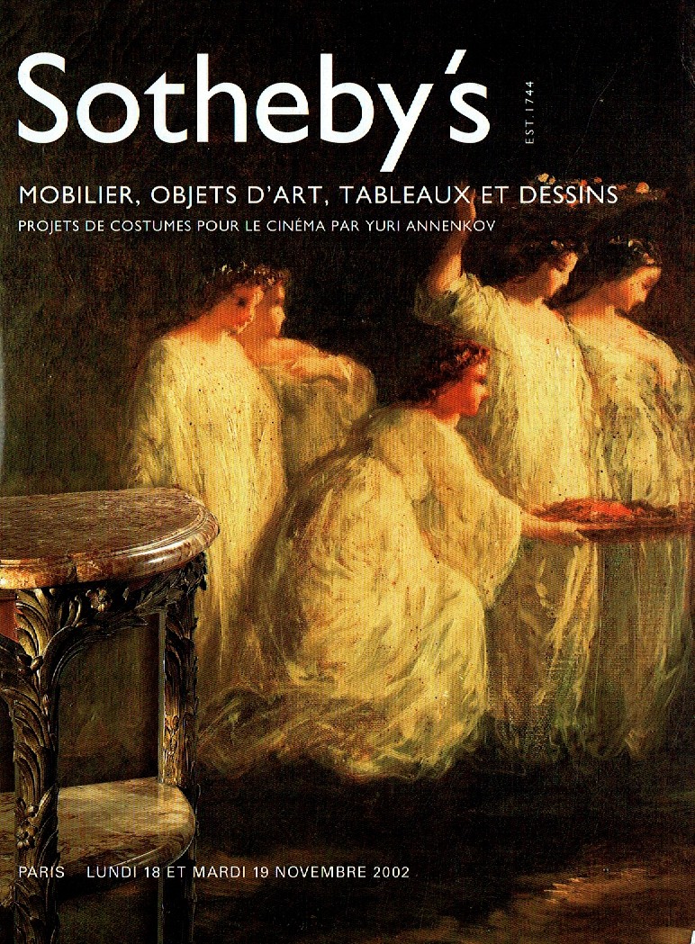 Sothebys & 19th November 2002 Furniture, Works of Art, Paintings (Digital Only)