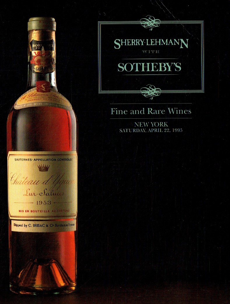 Sothebys April 1995 Fine and Rare Wines (Digital Only)