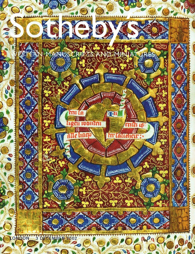 Sothebys December 2002 Western Manuscripts and Miniatures (Digital Only)