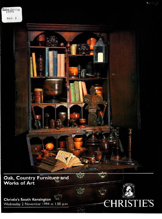 Christies November 1994 Oak, Country Furniture, Works of Art (Digital Only)