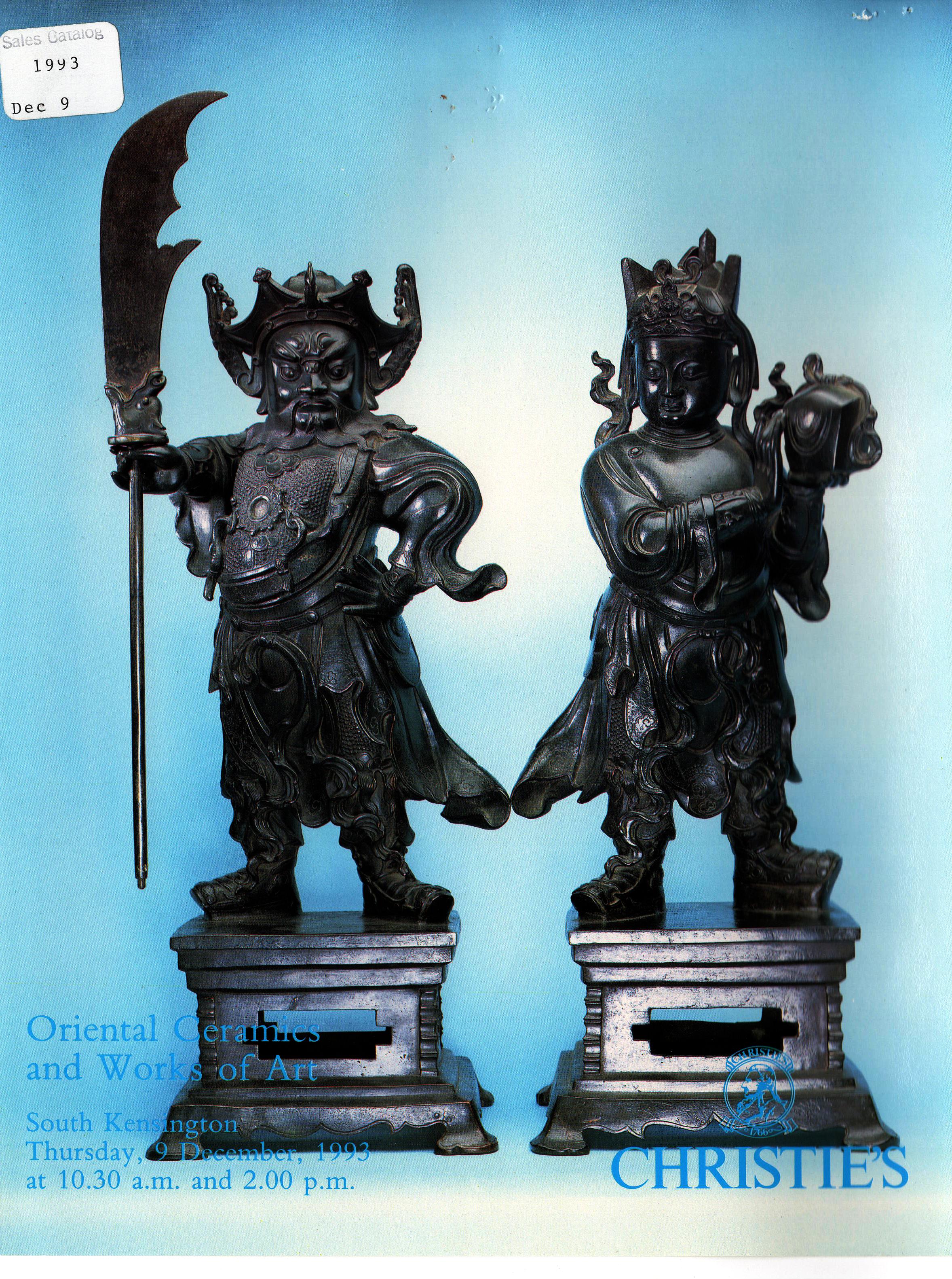Christies December 1993 Continental Ceramics & Works of Art (Digital Only)