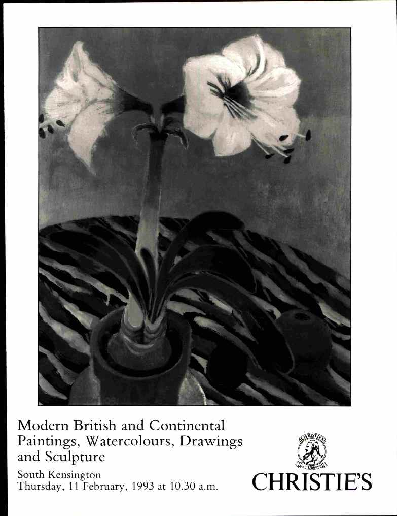 Christies February 1993 Modern British & Continental Paintings, (Digitial Only)