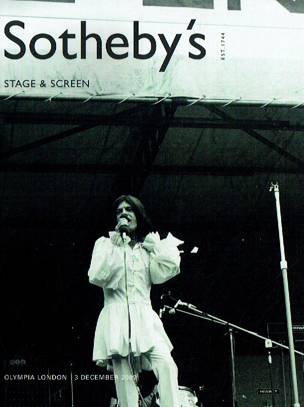 Sothebys December 2002 Stage & Screen (Digital Only)