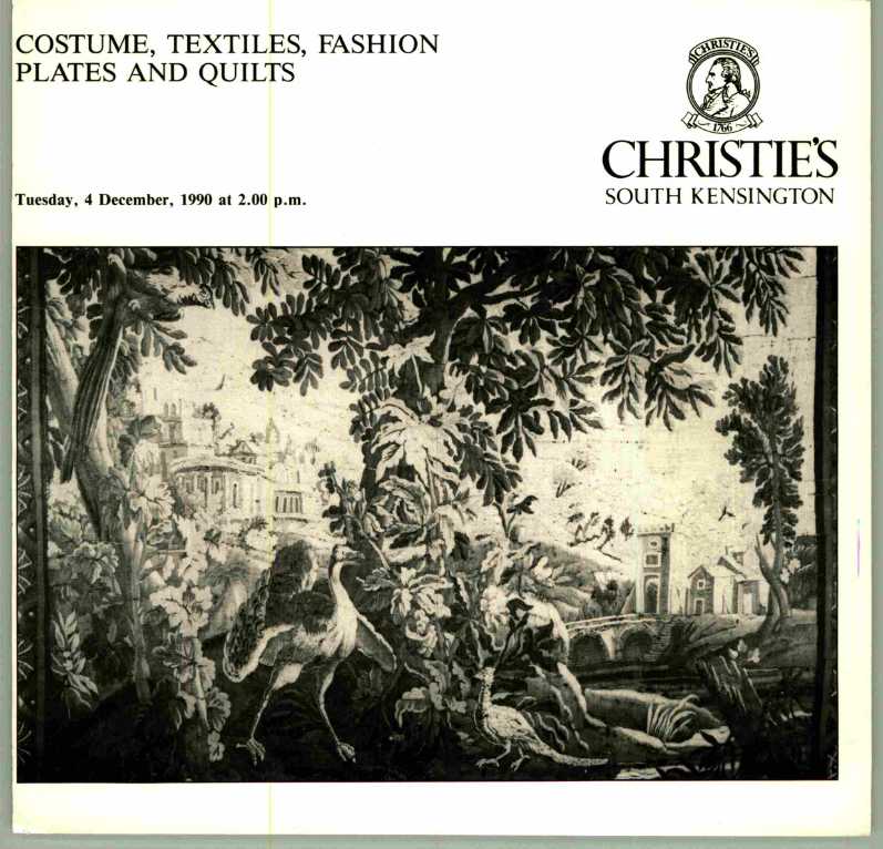 Christies December 1990 Costume, Textiles, Fashion Plates (Digital Only)