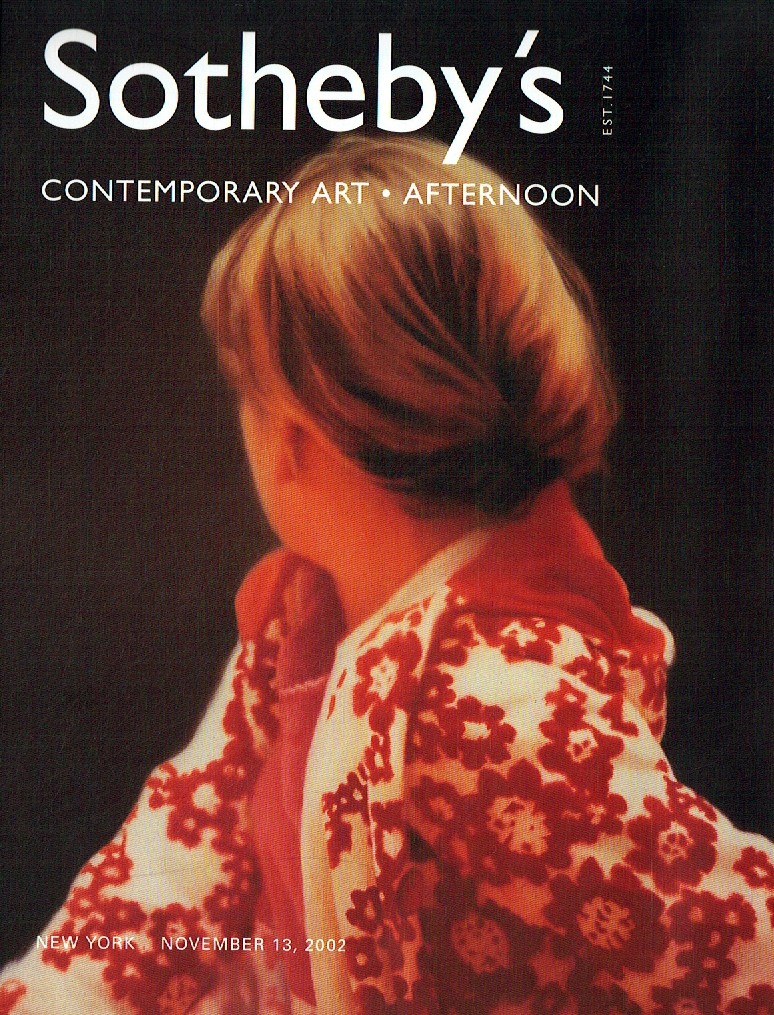 Sothebys November 2002 Contemporary Art - Part II - Afternoon (Digital Only)