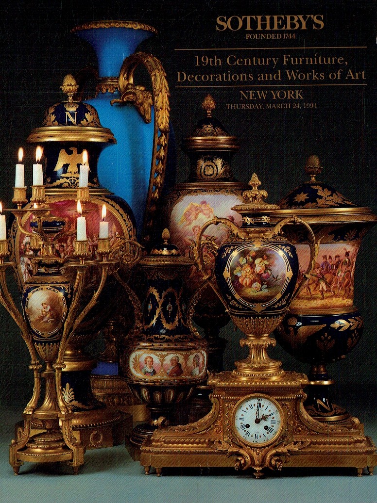 Sothebys March 1994 19th Century Furniture, Decorations & Works o (Digital Only