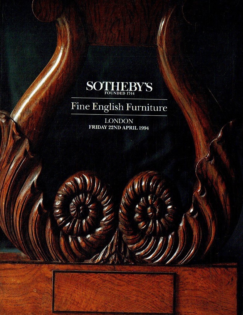 Sothebys April 1994 Fine English Furniture (Digital Only)