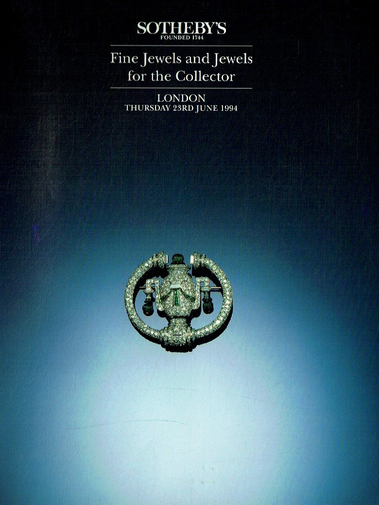 Sothebys June 1994 Fine Jewels and Jewels for The Collector (Digital Only)