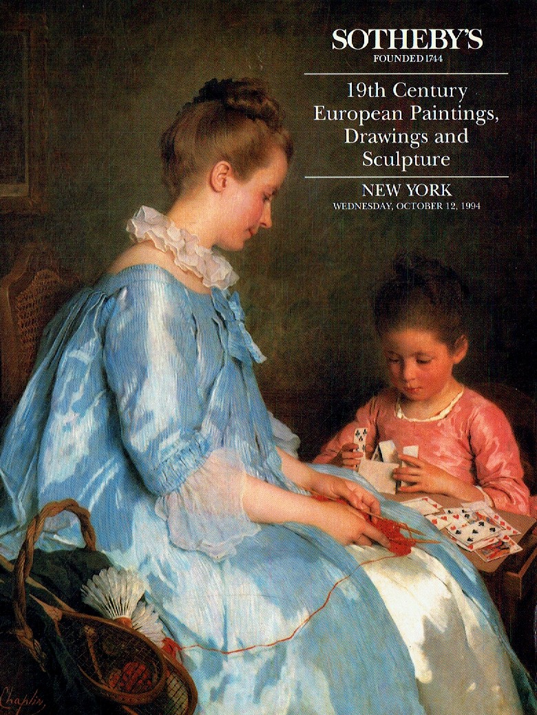Sothebys October 1994 19th Century European Paintings, Drawings (Digital Only)