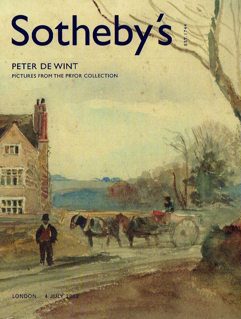 Sothebys July 2002 Peter De Wint, Pictures from The Pryor Collect (Digital Only