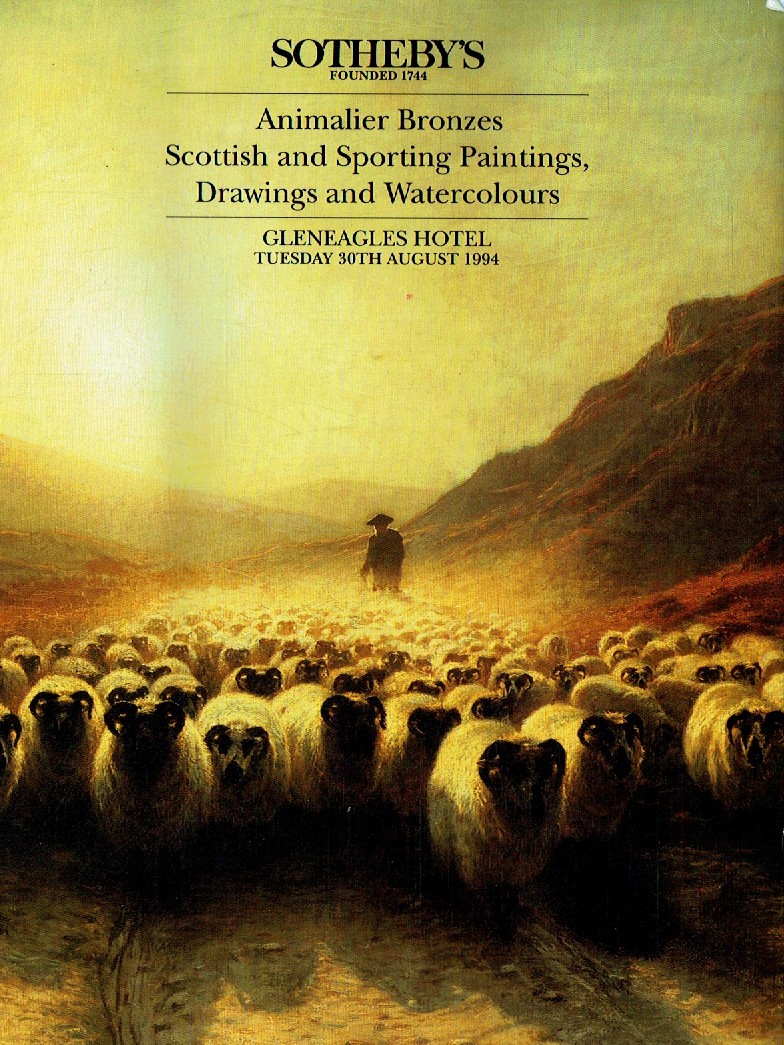 Sothebys August 1994 Animalier Bronzes, Scottish and Sporting Pai (Digital Only