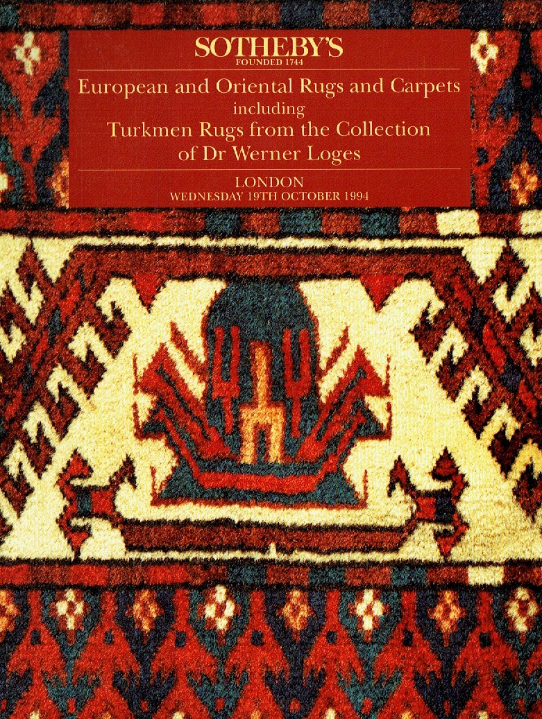 Sothebys October 1994 European and Oriental Rugs and Carpets incl (Digitial Only