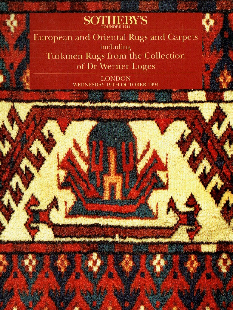 Sothebys October 1994 European and Oriental Rugs and Carpets incl (Digital Only)