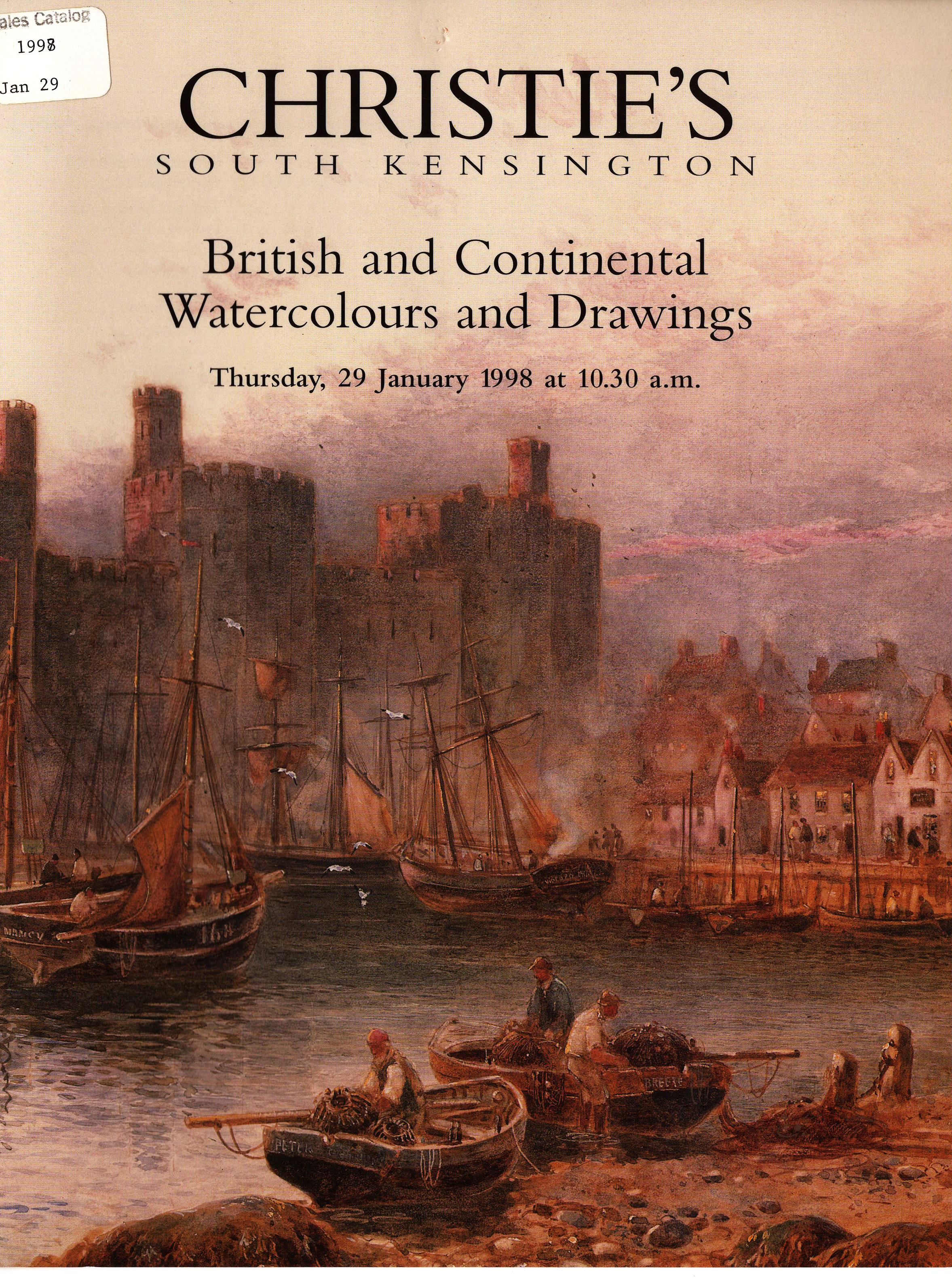 Christies January 1998 British & Continental Watercolours and Dr (Digital Only)
