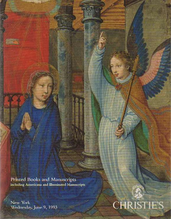 Christies June 1993 Printed Books & Manuscripts including Americ (Digital Only)
