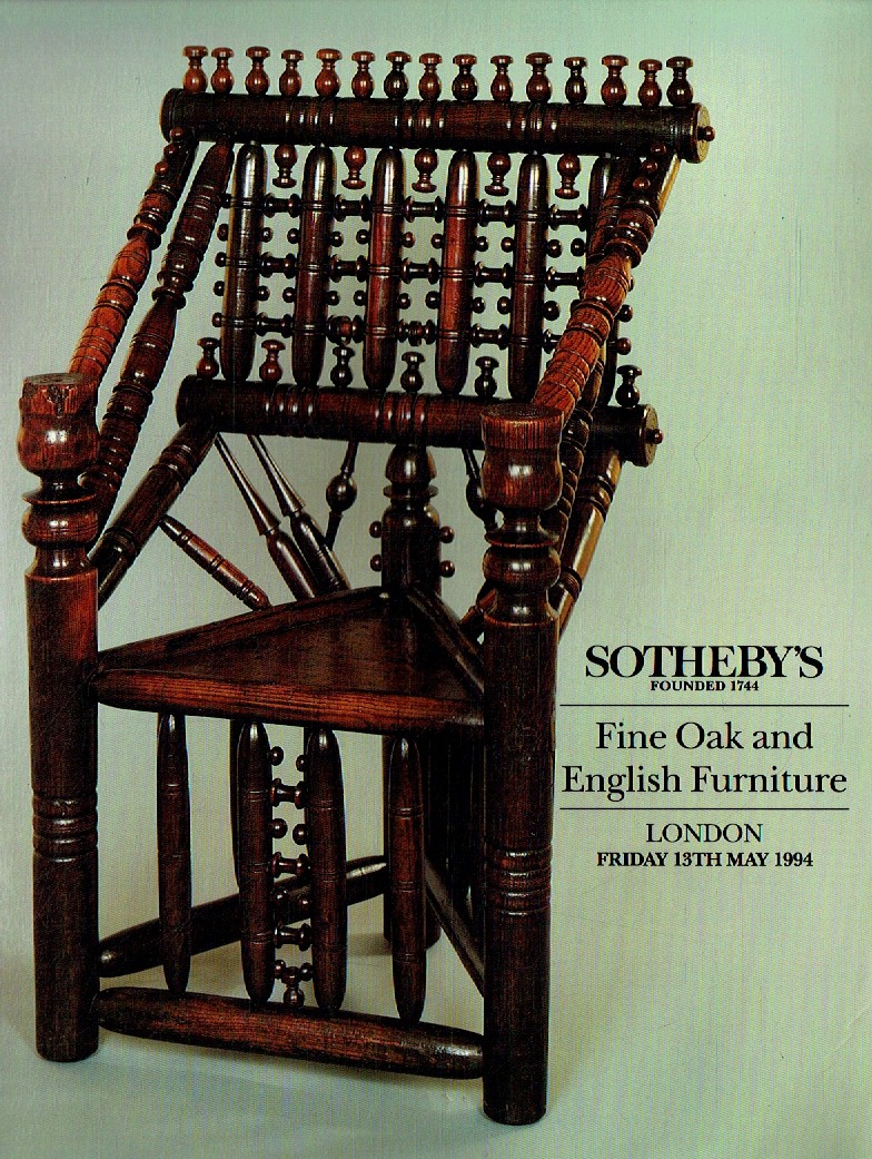 Sothebys May 1994 Fine Oak and English Furniture (Digitial Only)