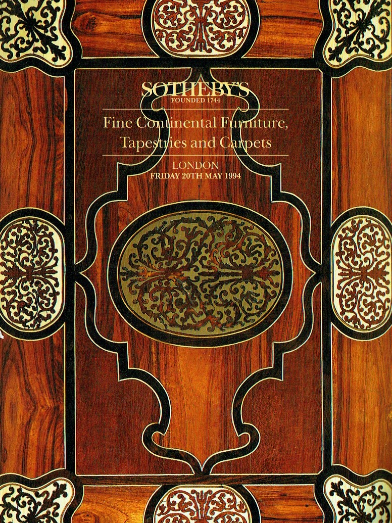 Sothebys May 1994 Fine Continental Furniture, Tapestries and Carp (Digital Only