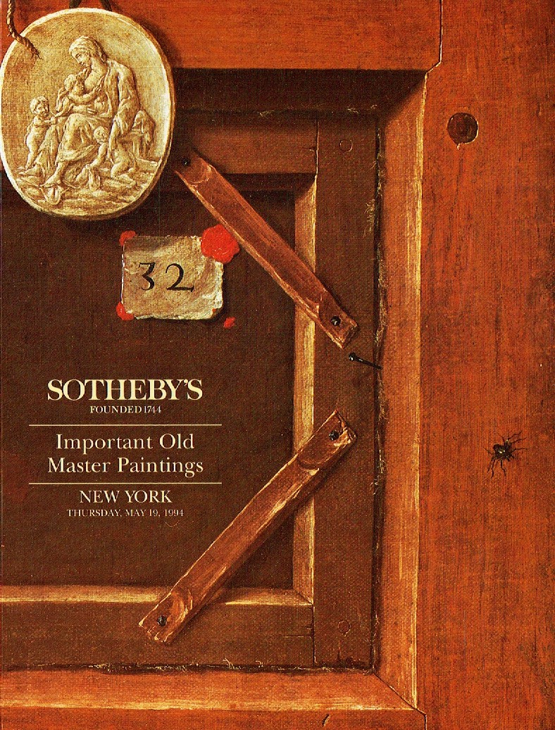 Sothebys May 1994 Important Old Master Paintings (Digitial Only) - Click Image to Close