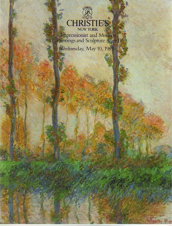 Christies May 1989 Impressionist & Modern Paintings and Sculptur (Digital Only)