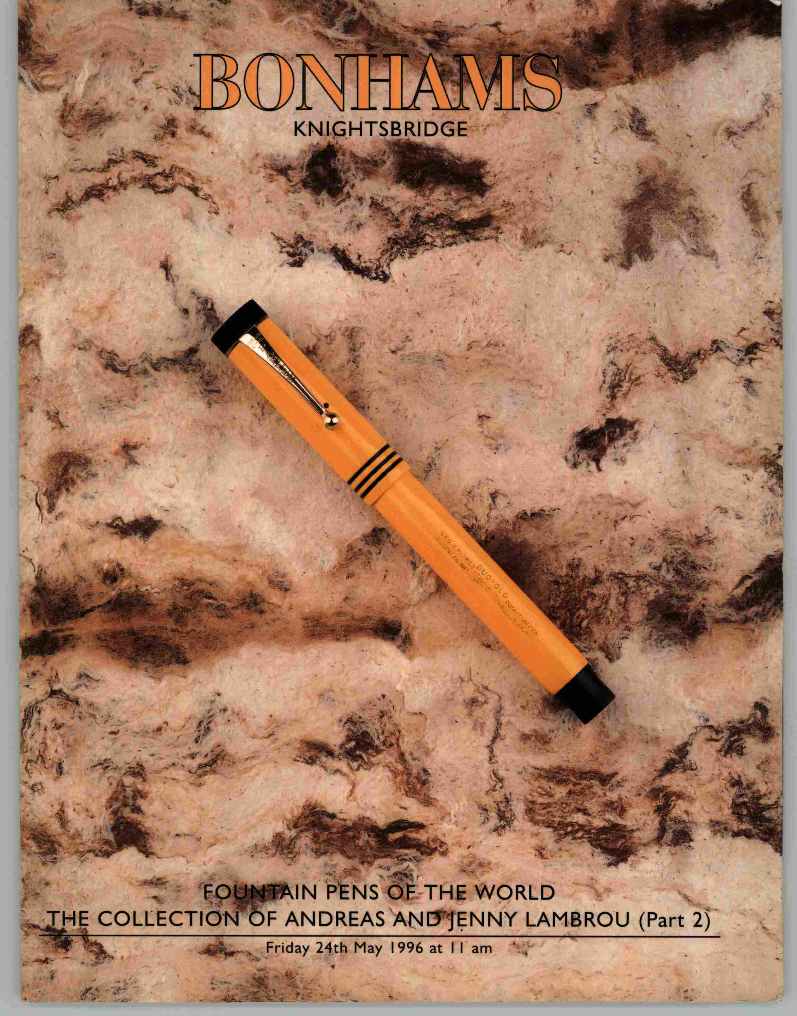 Bonhams May 1996 Fountain Pens of the World the Collection of (Digital Only)