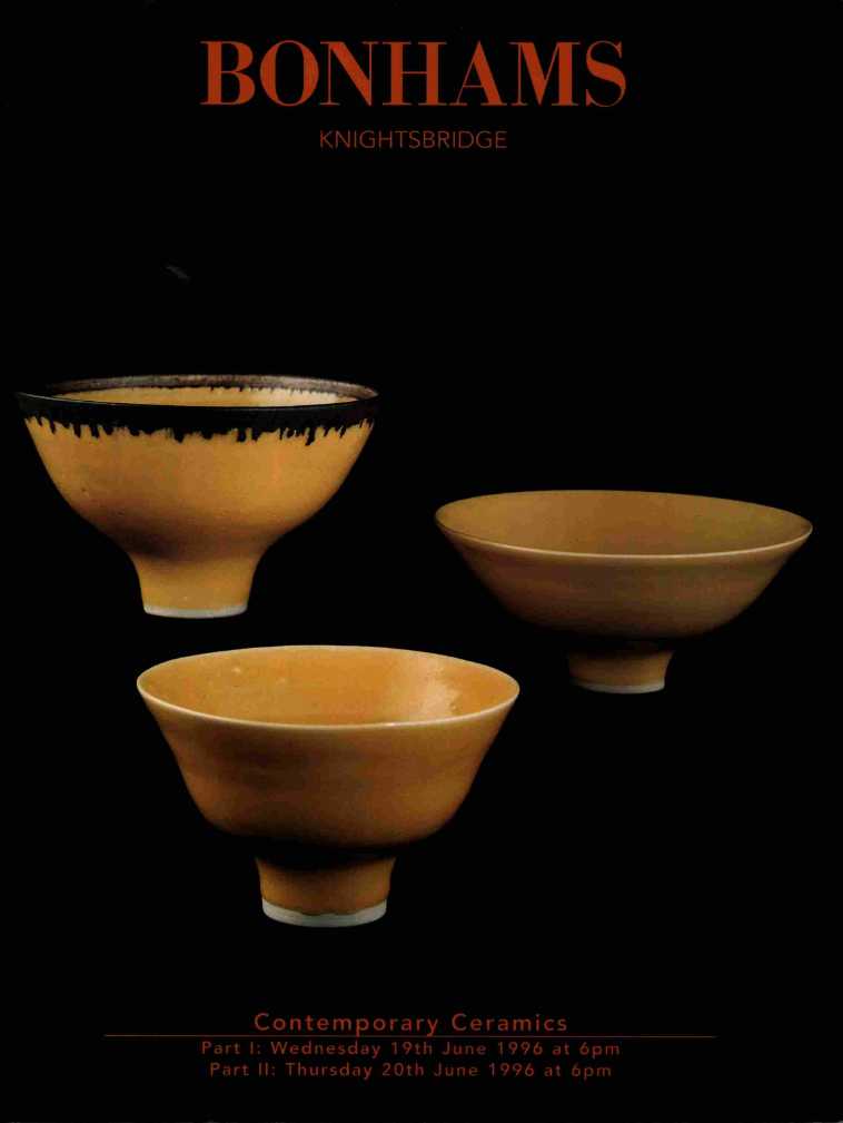 Bonhams une 1996 Contemporary Ceramics Part - 1st & 2nd (Digitial Only)