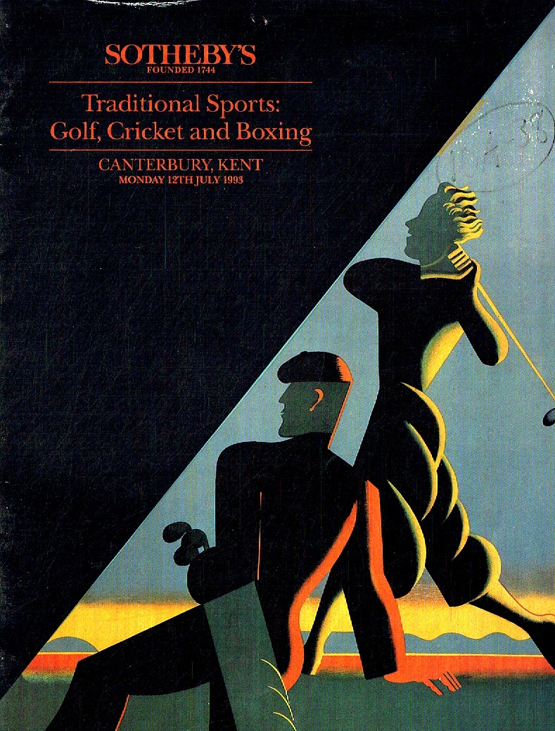 Sothebys July 1993 Traditional Sports: Golf, Cricket and Boxing? (Digitial Only)