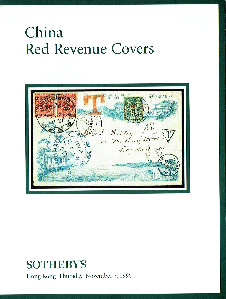 Sothebys November 1996 China Red Revenue Covers (Digital Only)