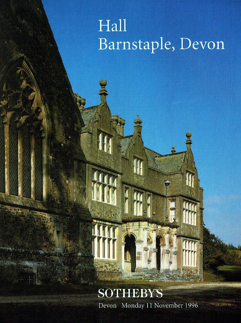 Sothebys November 1996 Hall Barnstaple, Devon (Digital Only)