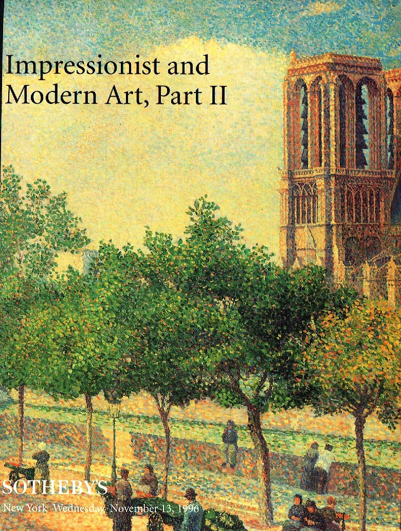 Sothebys November 1996 Impressionist and Modern Art Part II (Digital Only)