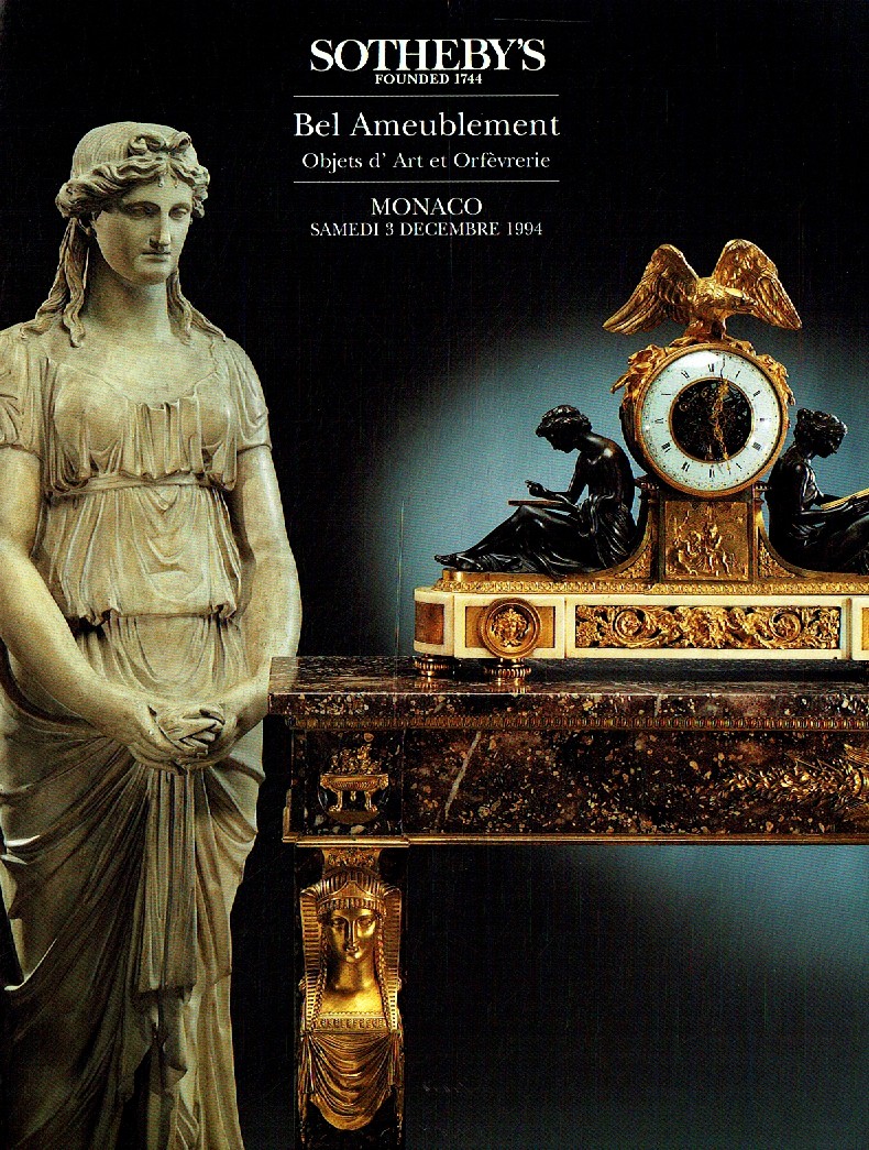 Sothebys December 1994 Fine French Furniture (Digital Only)