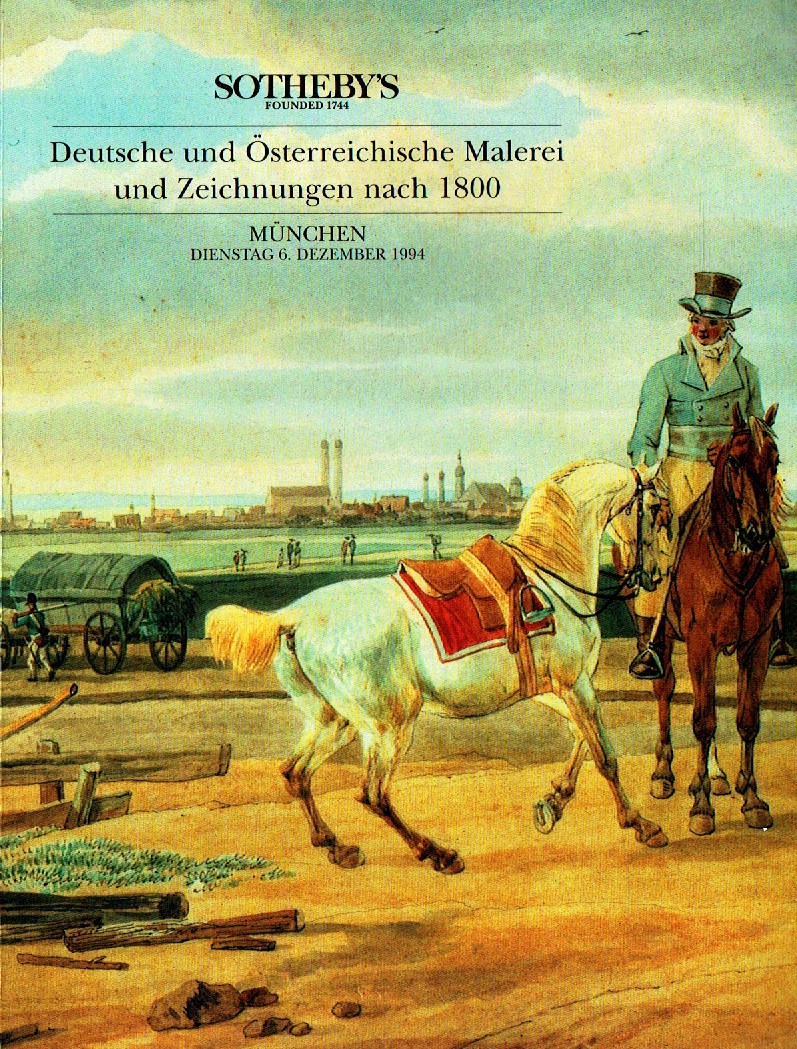 Sothebys December 1994 German & Austrian Paintings from 1800 (Digital Only)