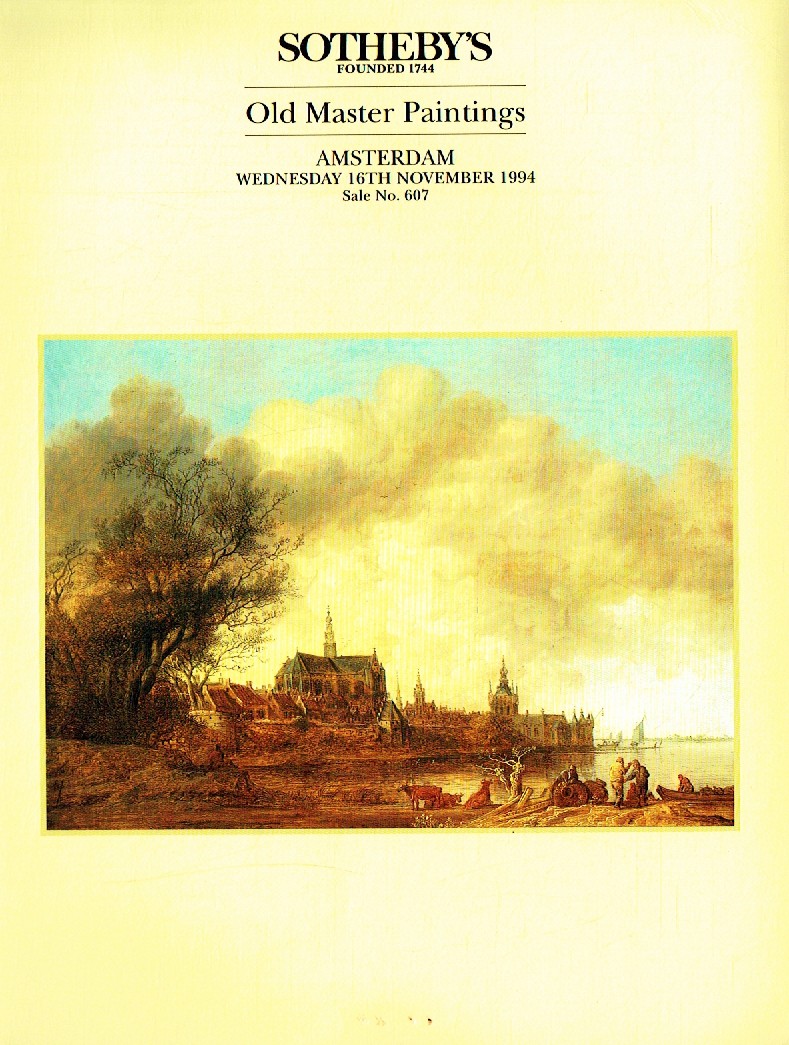 Sothebys November 1994 Old Master Paintings (Digital Only)