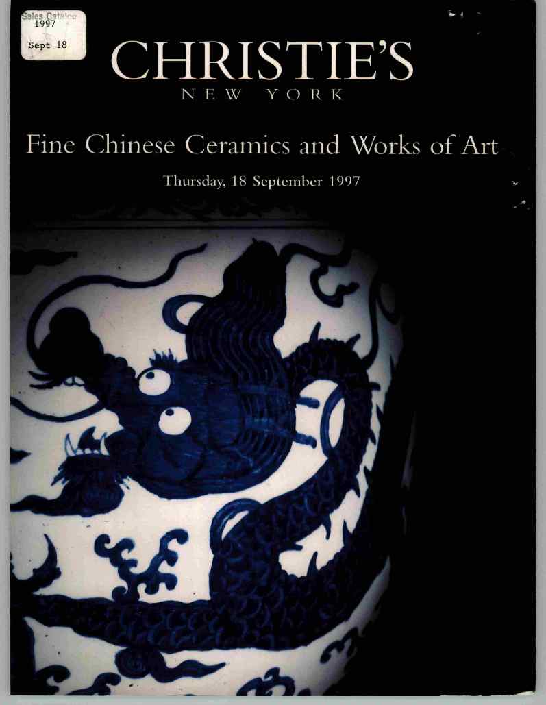 Christies September 1997 Fine Chinese Ceramics and Works of Art (Digital Only)