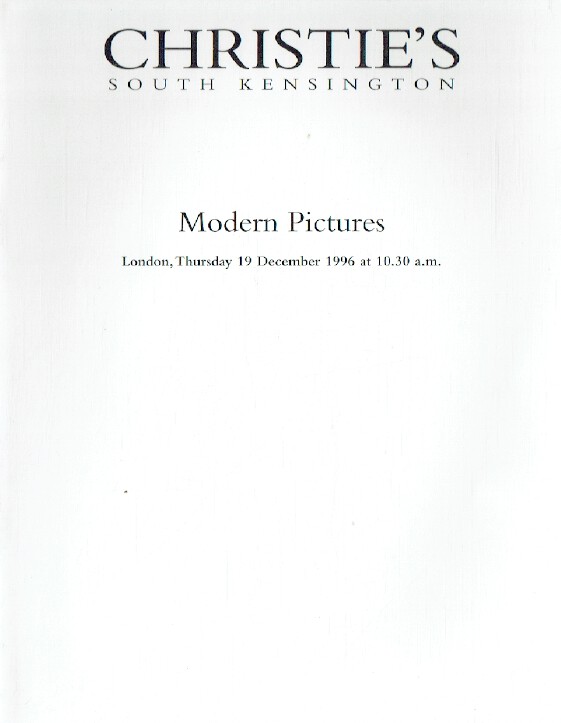 Christies December 1996 Modern Pictures (Digital Only)