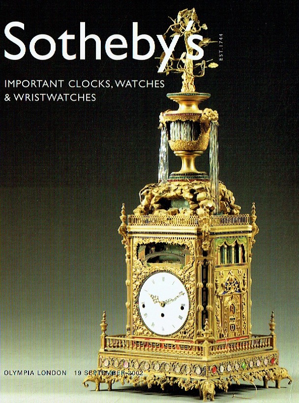 Sothebys September 2002 Important Clocks, Watches & Wristwatches (Digitial Only) - Click Image to Close