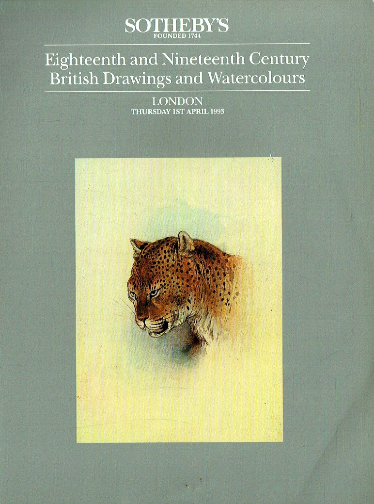 Sothebys April 1993 18th & 19th C British Drawings & Watercolours (Digital Only