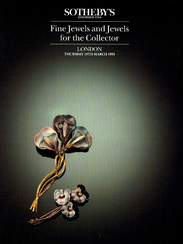 Sothebys March 1993 Fine Jewels and Jewels for The Collector (Digital Only)