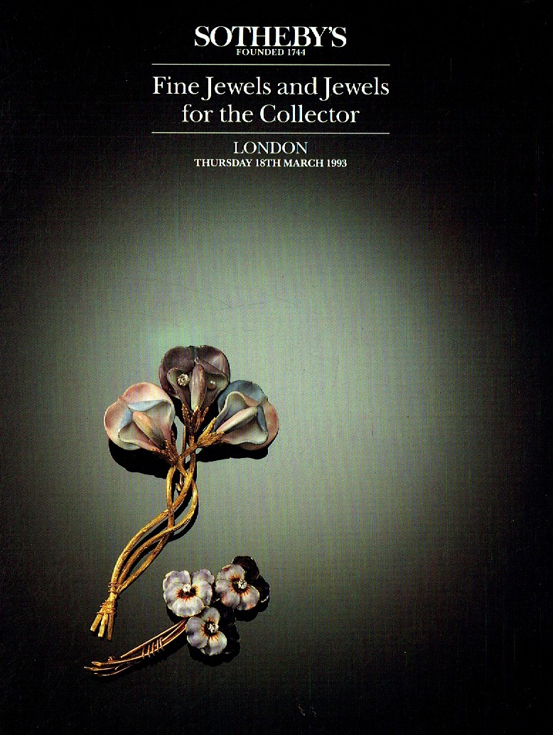 Sothebys March 1993 Fine Jewels and Jewels for The Collector (Digital Only)