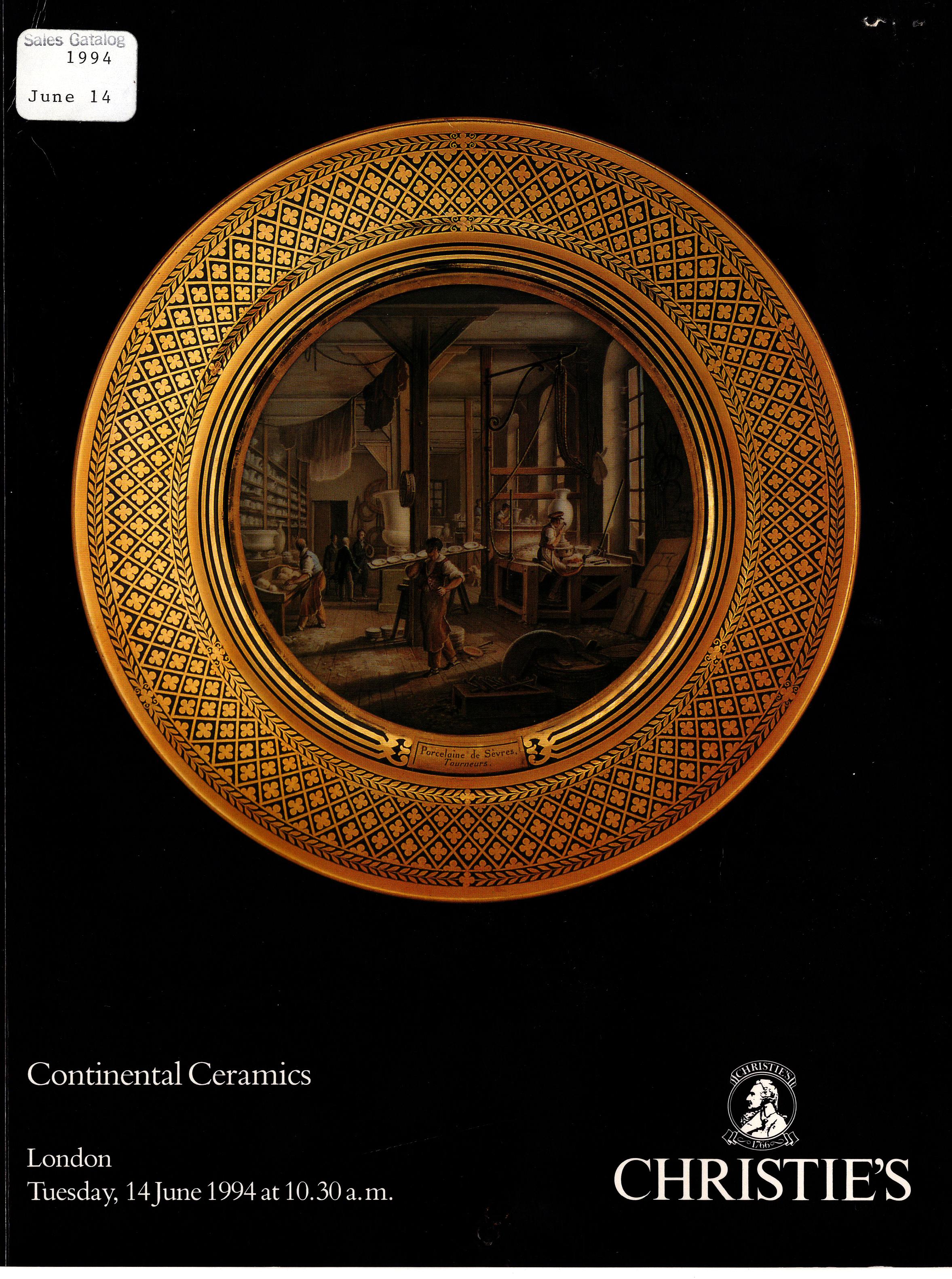 Christies June 1994 Continental Ceramics (Digital Only)