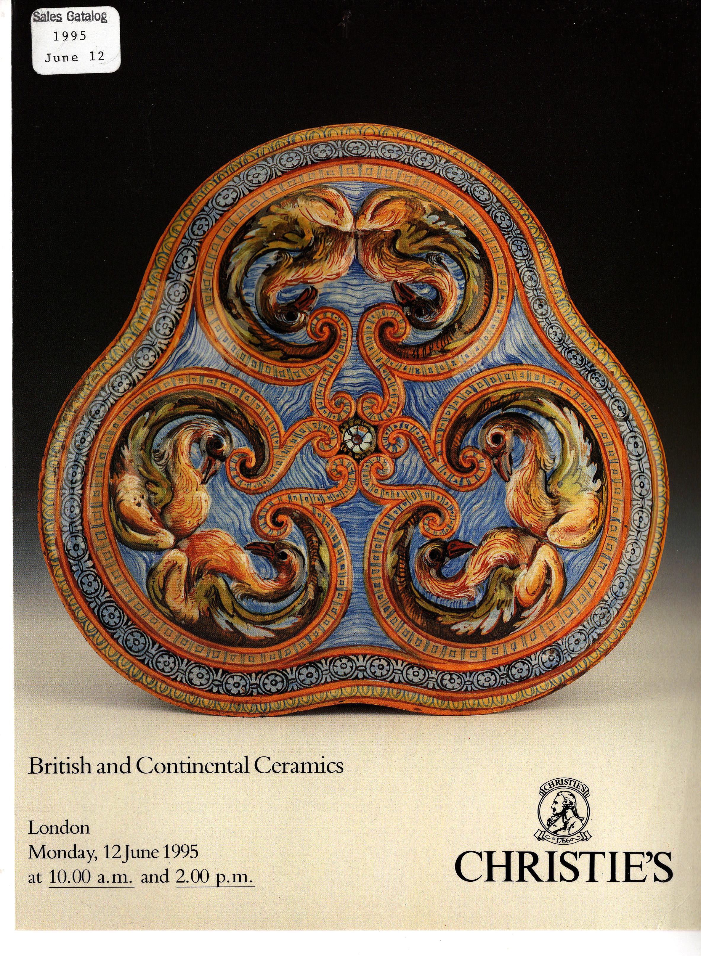 Christies June 1995 British & Continental Ceramics (Digital Only)