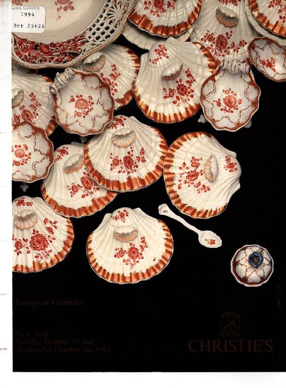 Christies October 1994 European Ceramics (Digital Only)