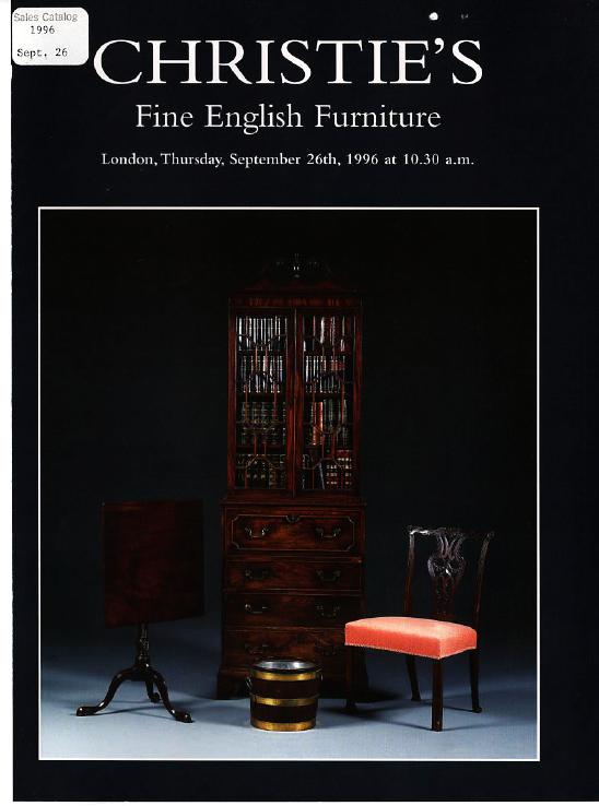 Christies September 1996 Fine English Furniture (Digitial Only)