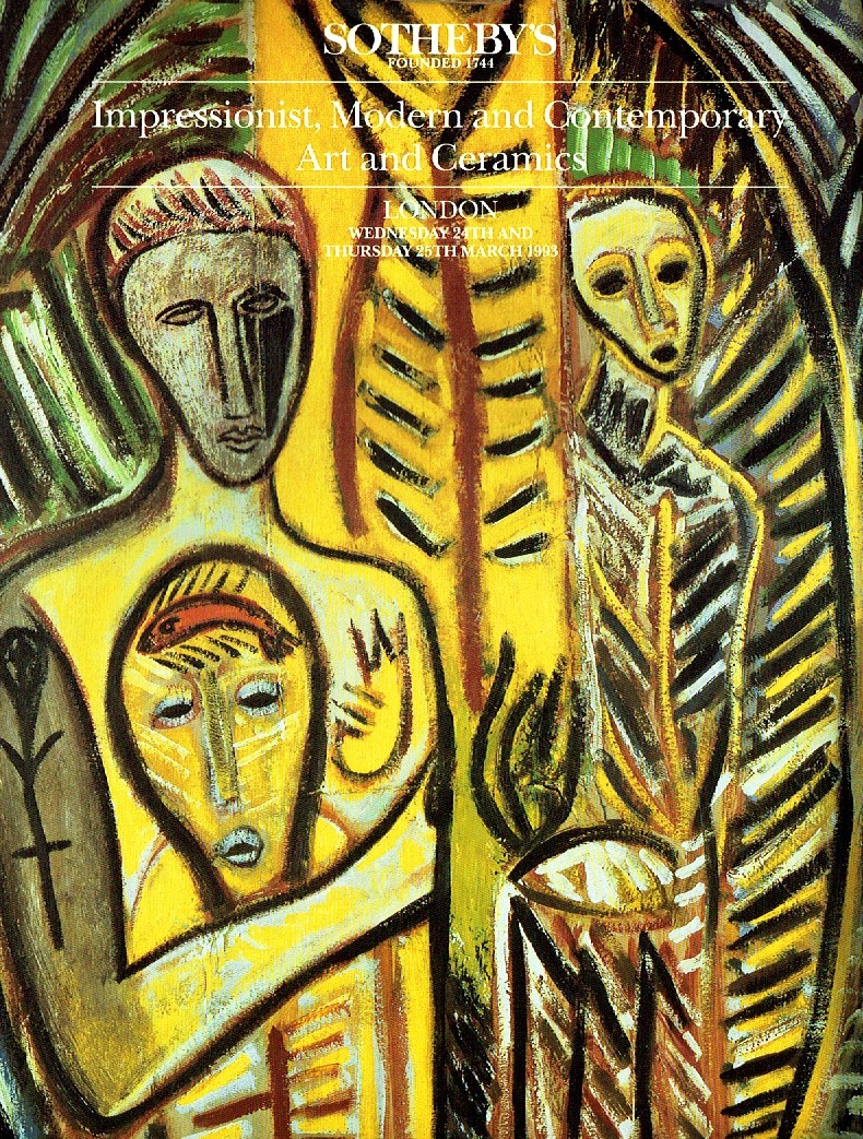 Sothebys & 25th March 1993 Impressionist, Modern and Contemporary (Digital Only)