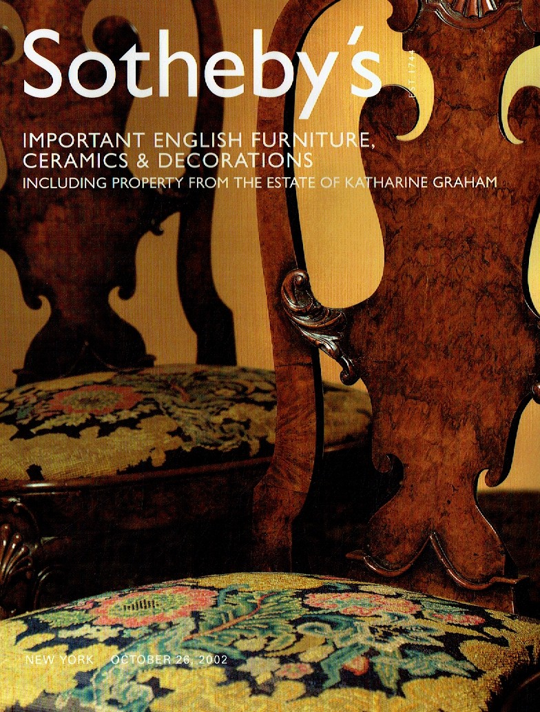 Sothebys October 2002 Important English Furniture, Ceramics & Dec (Digital Only